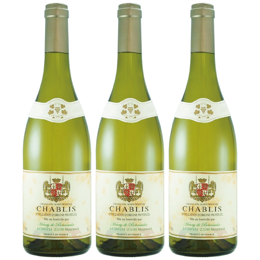 アンリ・ド・ブルソー シャブリ 2023 3本セット 750ml / フランス 辛口 白ワイン Henry de Boursaulx Chablis