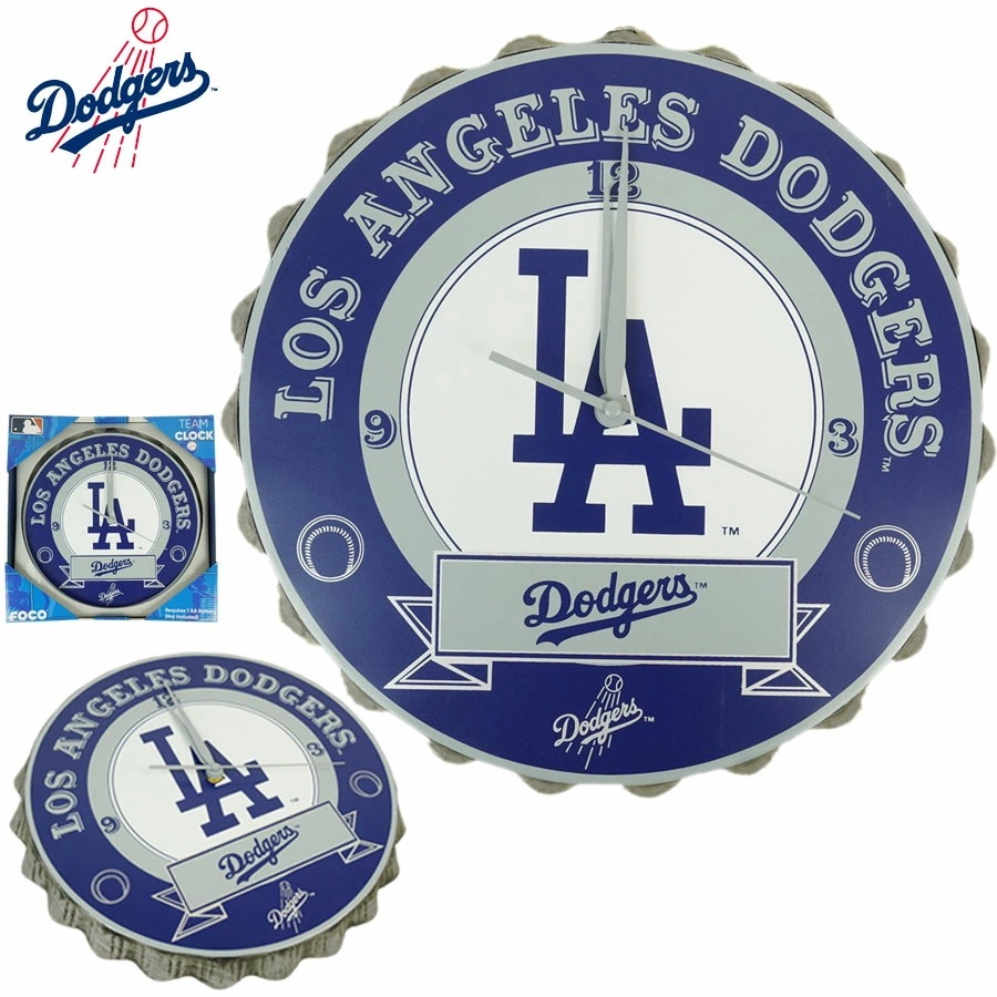 ロサンゼルス ドジャース公式 グッズFOCO チーム クロック 壁掛け時計 モチーフ時計LA DODGERS TEAM CLOCK大谷翔平 山本由伸 メジャーリーグ M