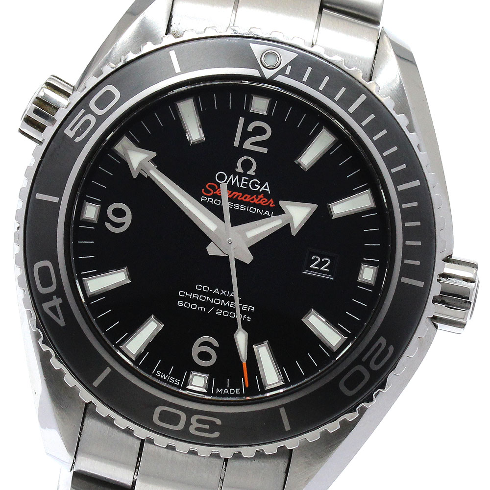 オメガ OMEGA 232.30.38.20.01.001 シーマスター プラネットオーシャン 600M デイト コーアクシャル 自動巻き ボーイズ 保証書付き_890198【中古】