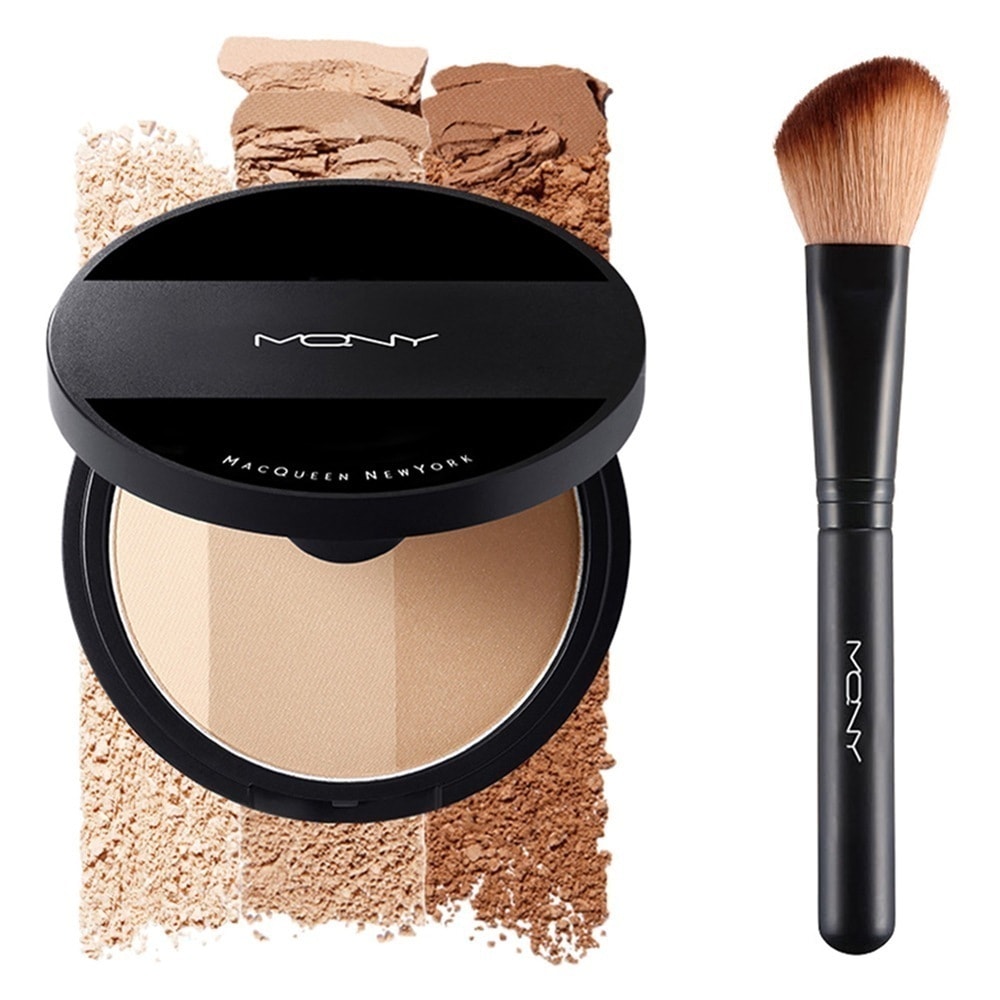 フェイクアップ3色シェディング9g +シェディングブラシ ニュートラルベージュ+ソフト... 1セット