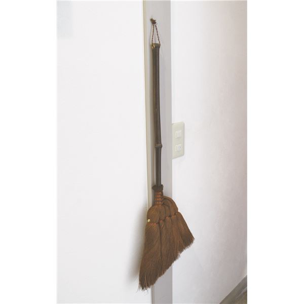 手作り 棕櫚 ほうき/ホウキ (5つ玉 短柄 3個セット) 約幅24×奥行4×長さ73cm シュロ 竹 (掃除用品 清掃用品)