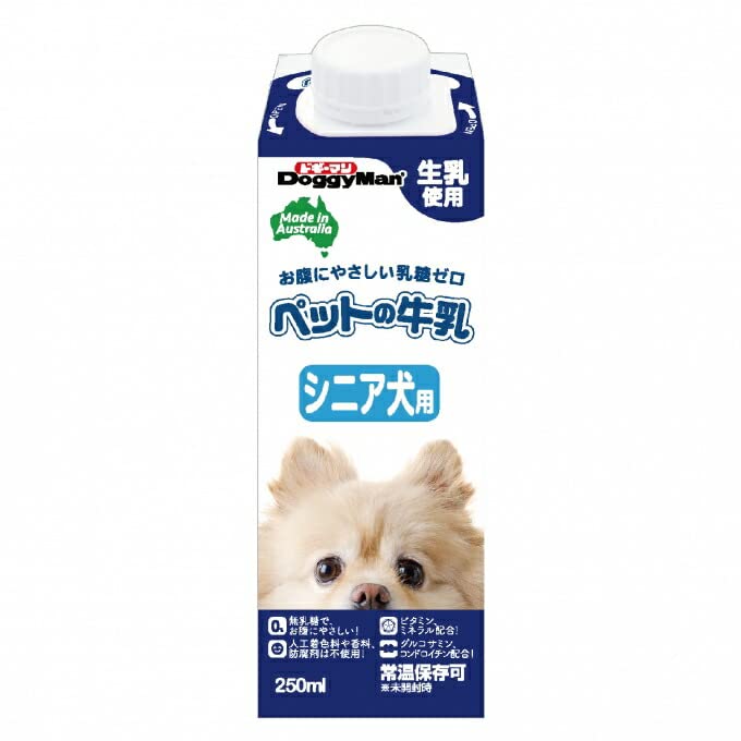 （まとめ買い）ドギーマン 犬用ミルク ペットの牛乳 シニア犬用 250ml 【×12】 4,775円