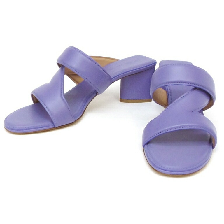 ﾎﾞｯﾃｶﾞｳﾞｪﾈﾀ BOTTEGA VENETA ﾐｭｰﾙ ｻﾝﾀﾞﾙ ﾊﾞﾝﾄﾞ ﾗｲﾗｯｸ ﾚｻﾞｰ 39.1/2(58327)