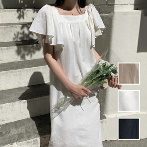 ワンピース カジュアル ロング マキシ丈ワンピ 韓国 ファッション レディース 春 夏 カジュアル コーデ シンプル 定番 セレカジ 20代 30代 40代 2025 フレア袖 ドレープ ナチュ