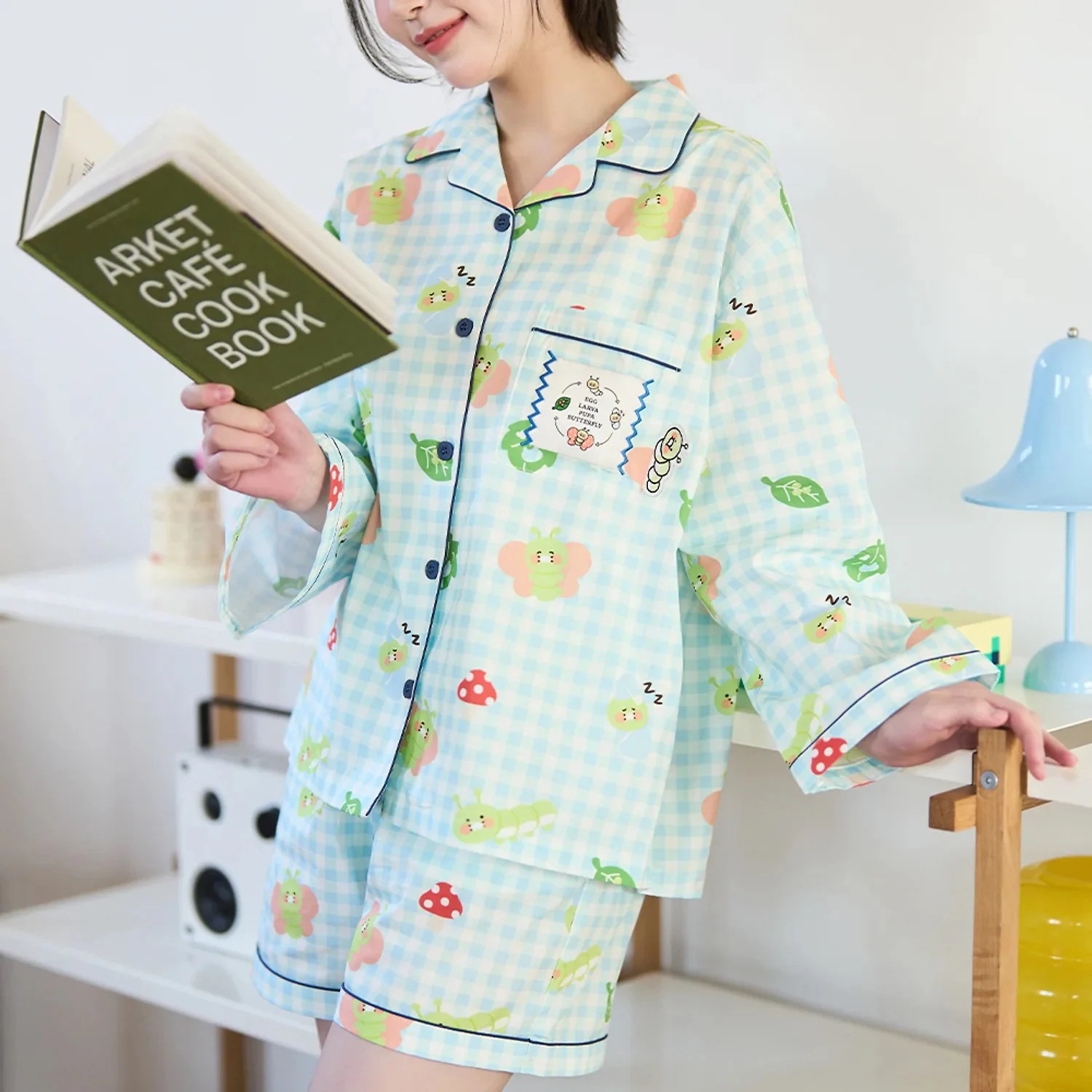 チュンクムトゥリ（イモムシ春植） レディース パジャマ チュンシク / 춘꿈틀이 여성용 파자마 춘식이 / 公式グッズ