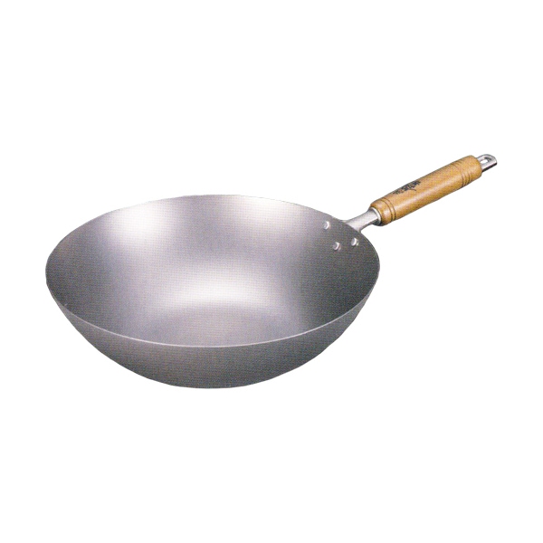 サミット工業 窒化鉄 底平北京鍋33cm