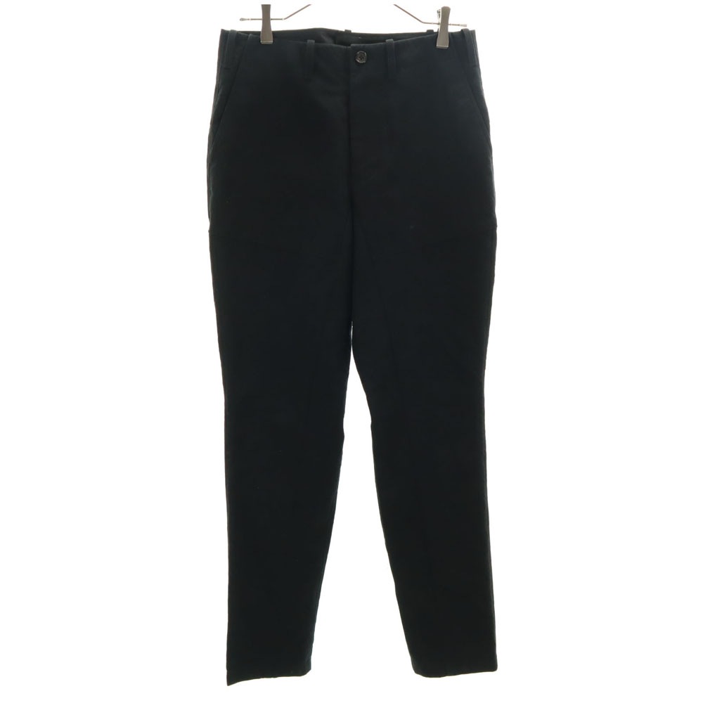 ヤマウチ 日本製 立体切替 超強撚二重織コットン パンツ 3 黒 山内 メンズ