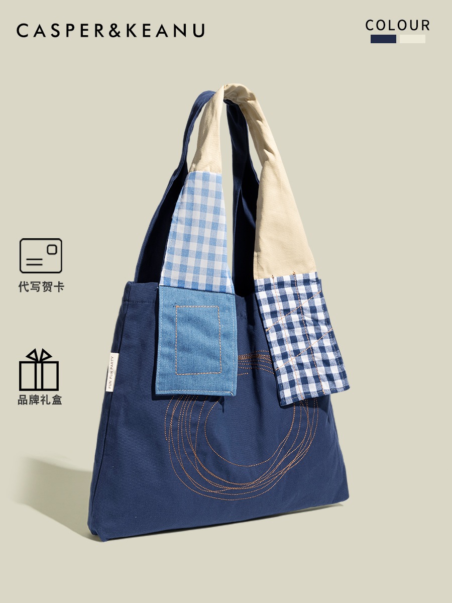 日本のレトロなカウボーイはキャンバスのバッグの女性2025の新型の文芸のレジャーのショルダーバッグをつなぎ合わせます 6,256円