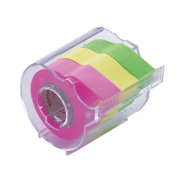 (まとめ) ヤマト メモック ロールテープ カッター付 15mm幅 ライム＆レモン＆ローズ RK-15CH-B 1個 (×30セット)