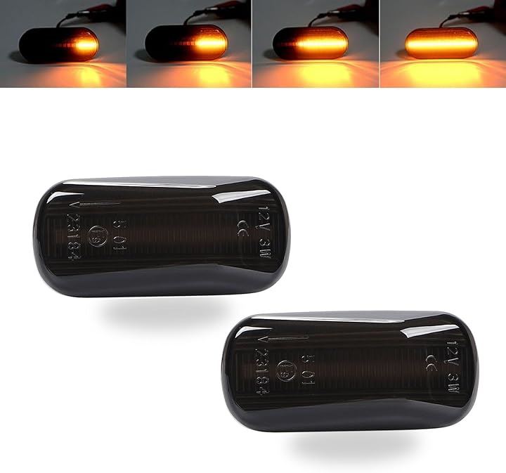 ホンダ対応 LED シーケンシャル ブラック サイドマーカー N-BOX N-VAN N-WGN N-ONE フリード フィット ゼスト シビック インサイト(スモークレンズ)