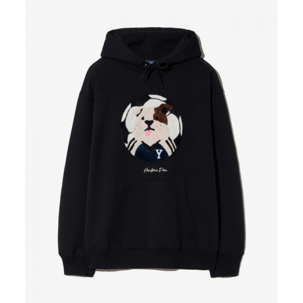 YALE ダンライクサッカーパーカー_ブラック