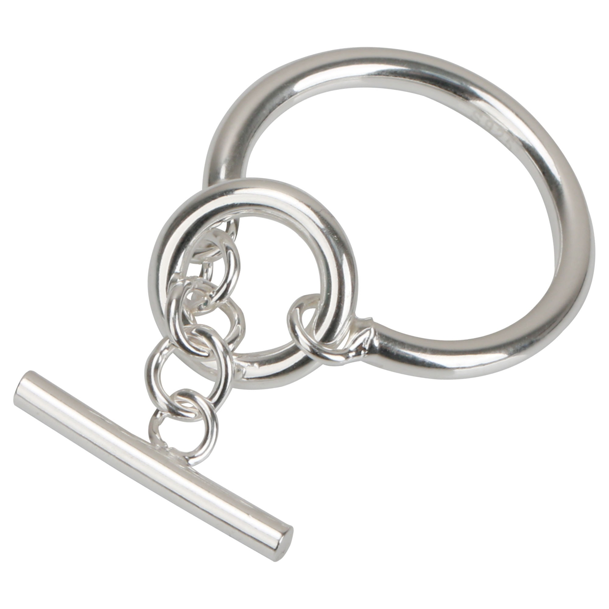 最新デザインの マンテルリング シルバー925 チェーンリング s 銀 マンテルブレスレットタイプ Tバー 指輪 鎖 指輪