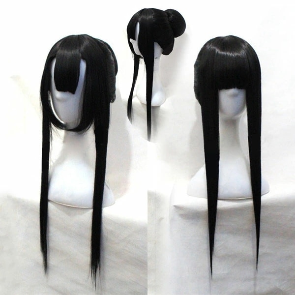 花魁 舞妓 芸妓 遊女 コスプレウィッグ かつら 演劇 ブラック 耐熱 キャラクター ハロウィン 道中大衆演劇 コスチューム cosplay costume イベント Halloween dp263c