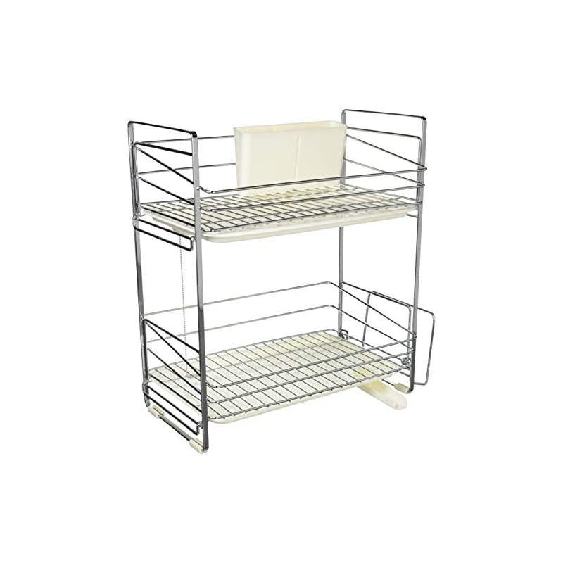 【即納】パール金属 シンプルストレージ スリム 水切り ラック 2段 ホワイト HB-308