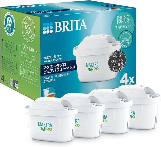 ブリタ カートリッジ 浄水器 ポット型 交換用 4個入 PFOS/PFOA除去試験済 マ