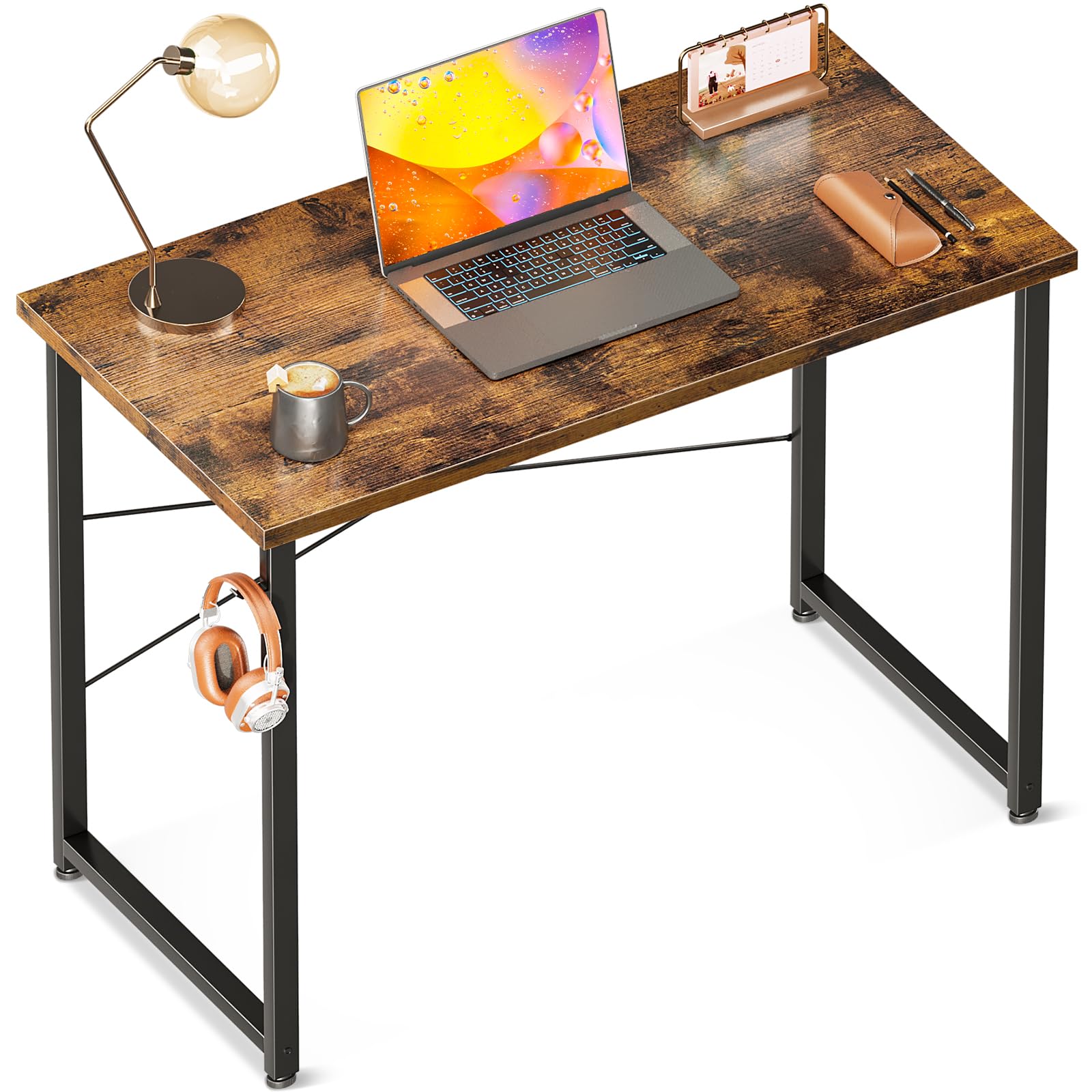 ODK デスク 机 pcデスク 幅80cm ゲーミングデスク パソコンデスク シンプルデスク 桌子 小さい computer desk 学習机 コンパクト 电脑桌 在宅ワーク おしゃれ 組立簡単 ビン
