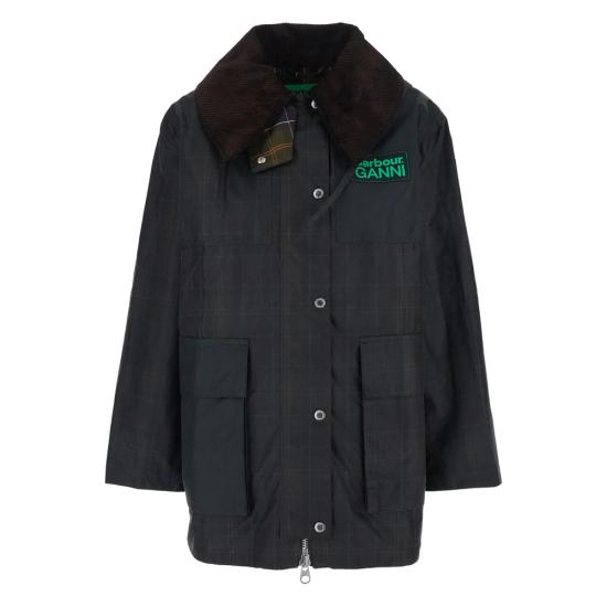 BARBOUR X GANNI Women Bubble Jackets LWX1528 TN11 BROWN