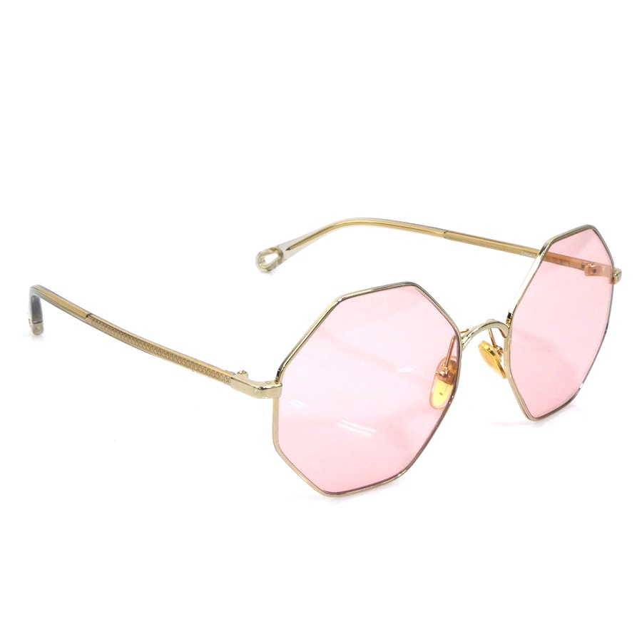 クロエ Chloe サングラス メタル ゴールド/ピンク レディース 56667i