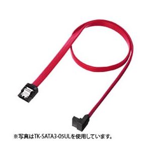 (まとめ)サンワサプライ 上L型シリアルATA3ケーブル TK-SATA3-03UL(×3セット)