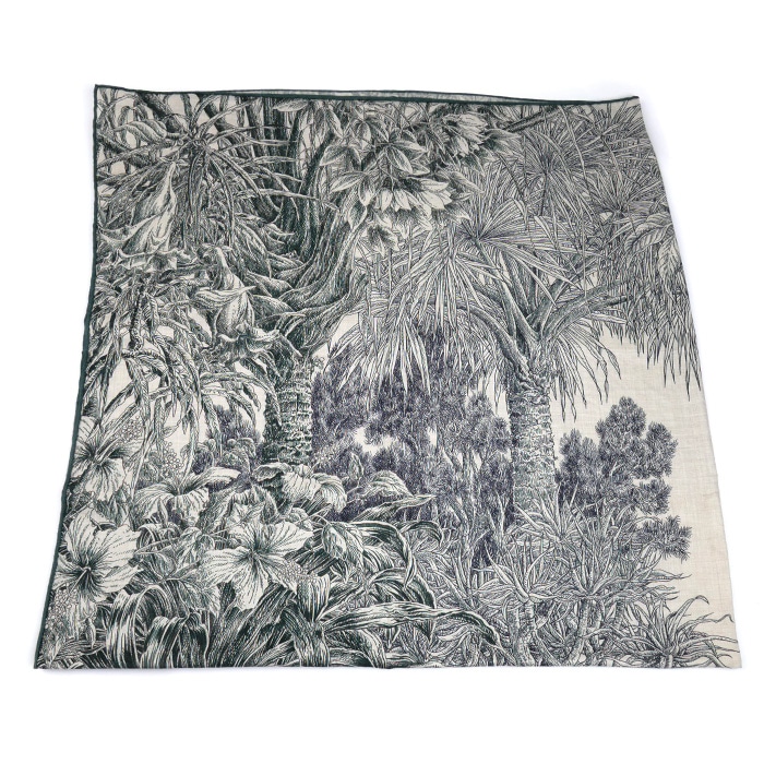 HERMES エルメス カレジュアン BOTANICO DI PALERMO パレルモの植物園にて ストール グリーン ヴェール・ロデン / ナチュラル / アンクル H244121S 05 レディー 85,140円