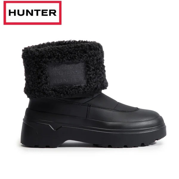 ハンター HUNTER シューズ ユニセックス エクスプローラー ボーン イン スコットランド ブークレ ブーツ ブラック UFS7121WWU-BLK