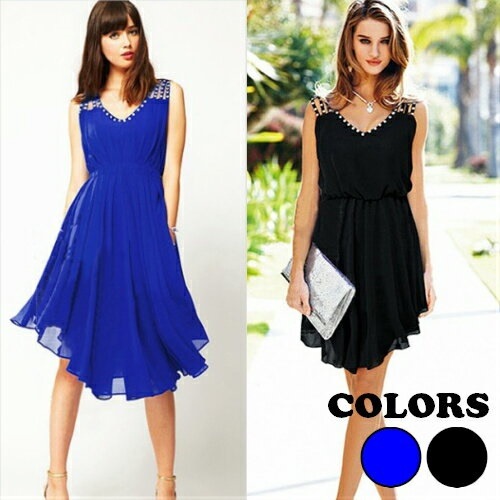 パーティードレス ３色 ワンピース ミニ ワンピ ミニドレス 大きいサイズ 結婚式 二次会 お呼ばれ 披露宴 謝恩会 食事会 衣装 服装 服 発表会 演奏会 膝丈 膝上丈 フレアスカート ノースリープ