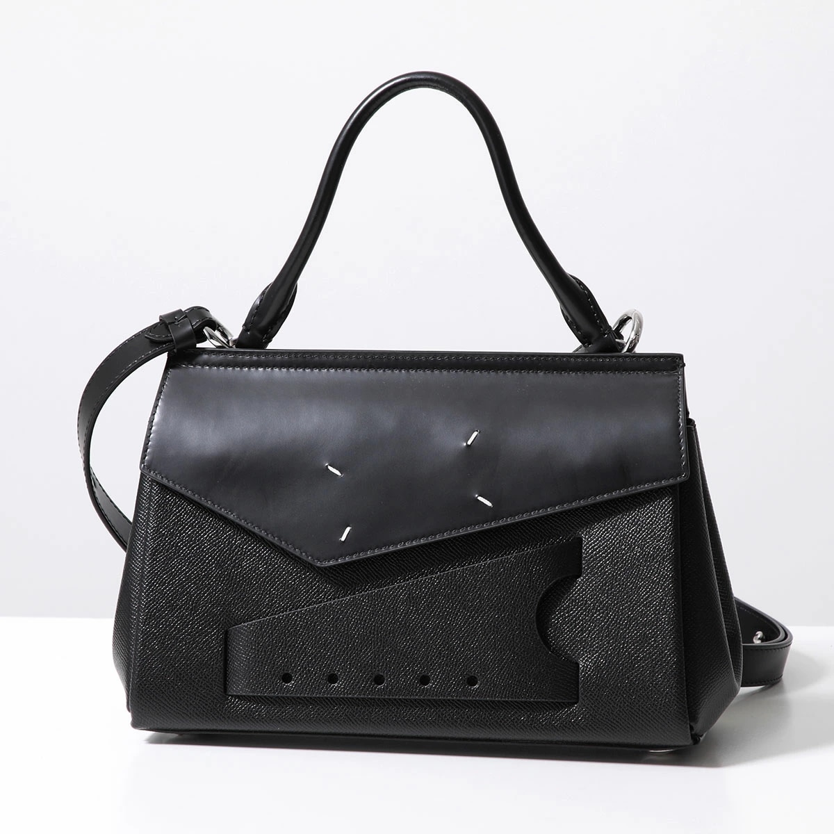 MAISON MARGIELA メゾンマルジェラ ハンドバッグ SB2WD0001 P4745 レディース スナッチト トップハンドル スモール レザー 4ステッチ 鞄 T8013