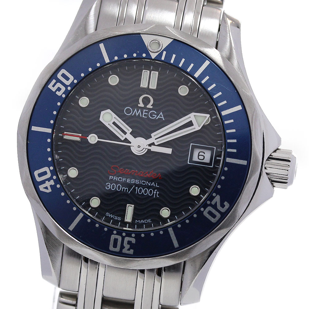オメガ OMEGA 2224.80 シーマスター300 デイト クォーツ レディース 良品 保証書付き_837876【中古】