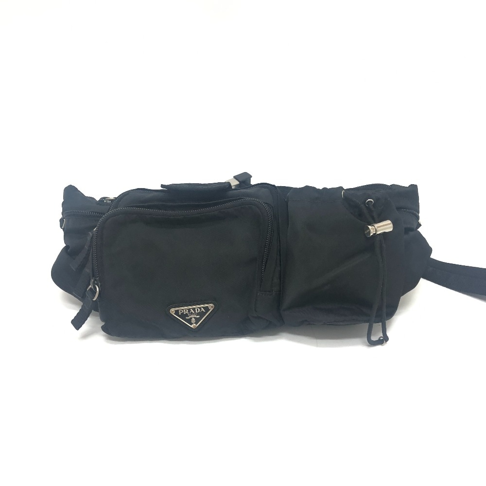 ボディバッグ VA0056 マルチポケット ウエストバッグ カバン バック ナイロン ブラック