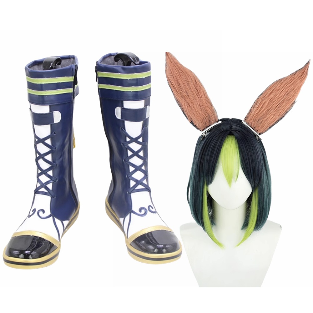 コスプレ靴 ブーツ ティナリ コスプレ ウィッグ付き 演出服 アニメ 祭り ハロウィン クリスマス 学園祭 文化祭 仮装