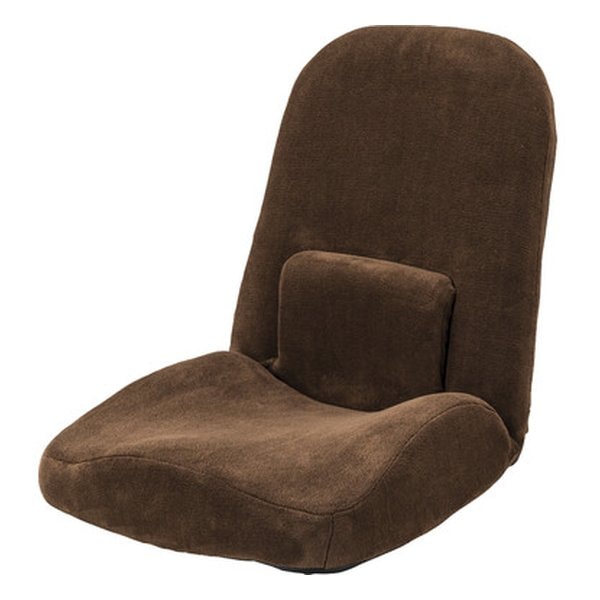 腰サポートリクライナー ブラウン 幅47×奥行き61-103×高さ58-14×座面高8cm RKC-172BR