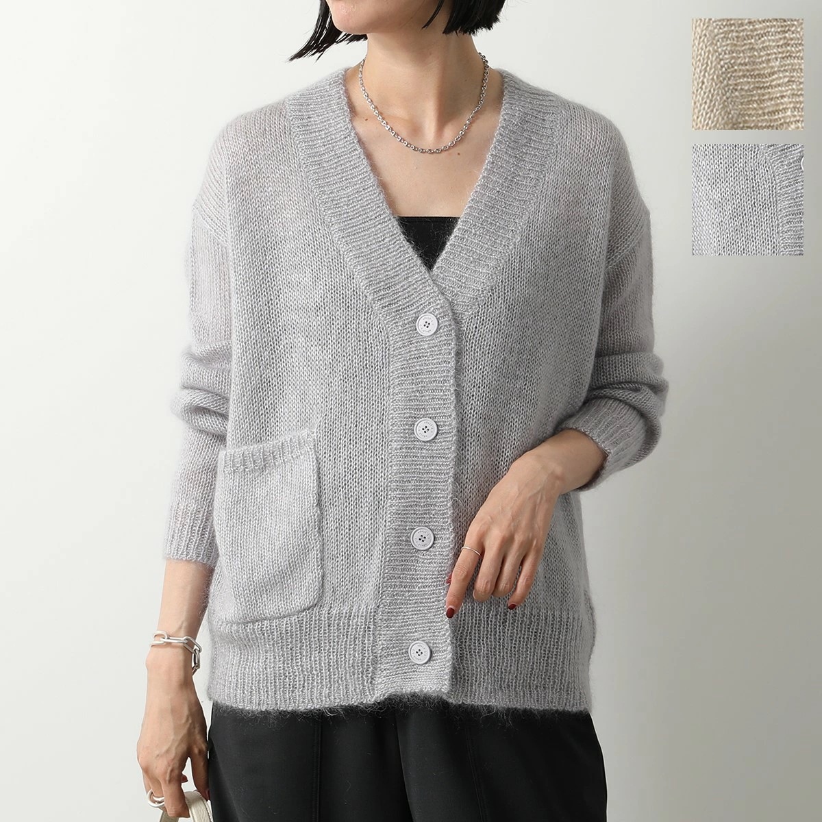 C.T.plage シーティー・プラージュ カーディガン Mohair silk cardigan CT23314 レディース ニット Vネック 長袖 シルク混モヘヤ カラー2色