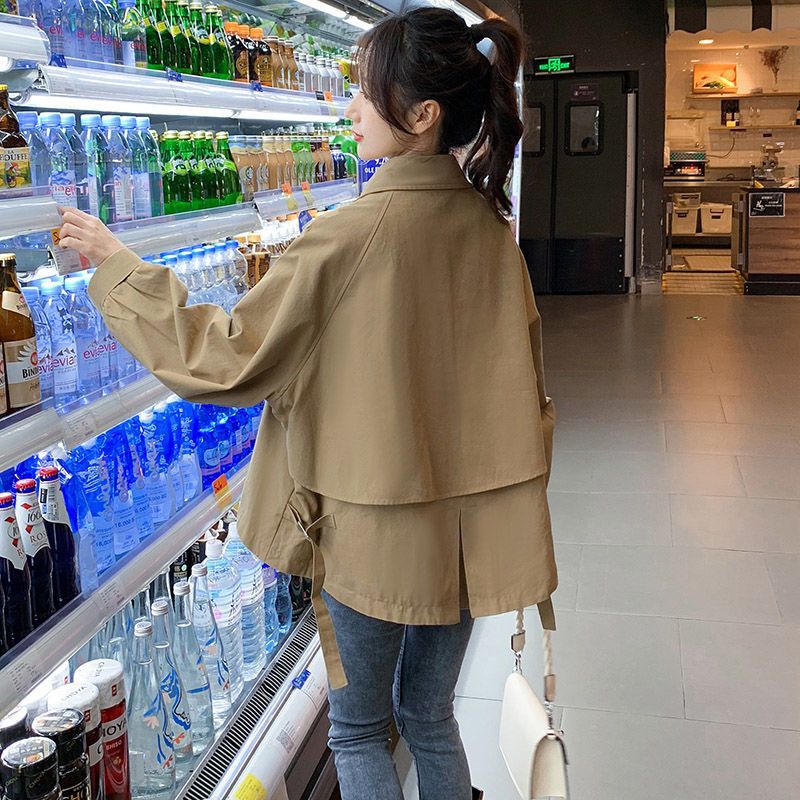との韓国スタイルのスタイルの小さなコートルーズスリムショートカジュアルウインドブレーカー 韓国ファッション アウター 24 気質長袖ジャケット女性 ジャケット