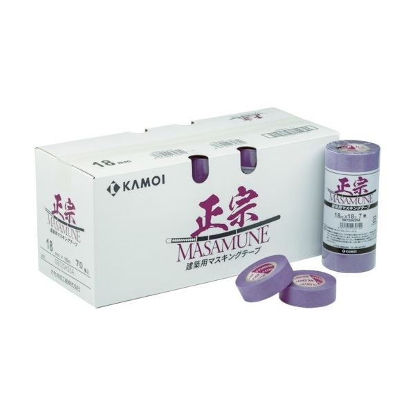 （まとめ）マスキングテープ 建築塗装正宗 紫 24mmx18m 1パック（5巻）[x20]