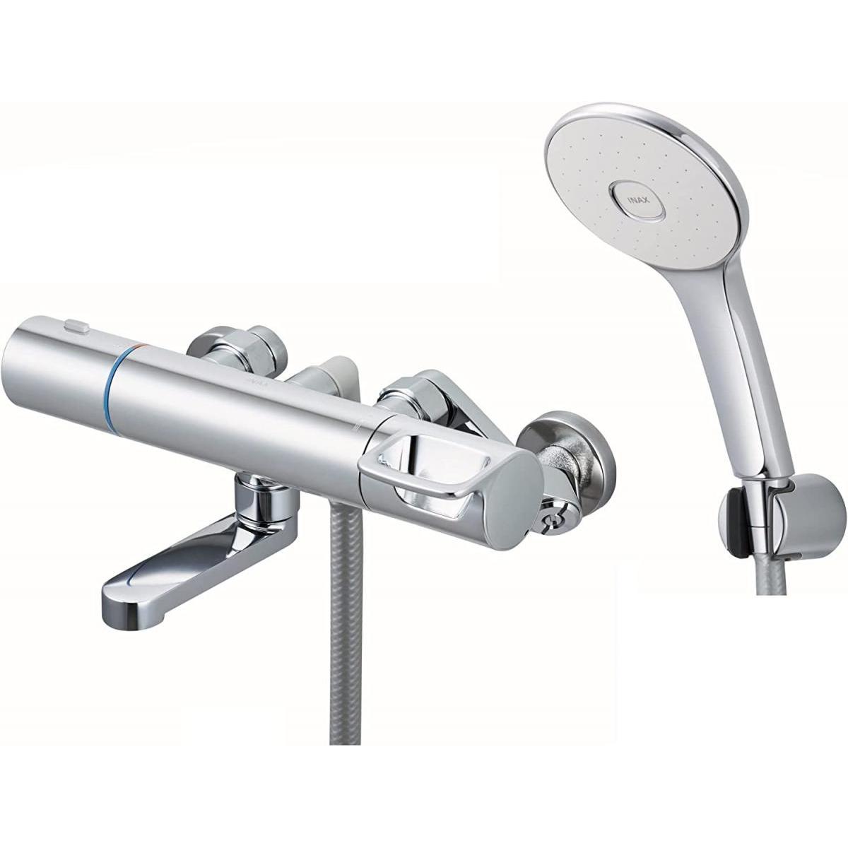 LIXIL(リクシル) INAX サーモスタットバス水栓 RBF-913E【一般地用】　洗い場専用短尺吐水口 メッキハンドル エコアクアシャワー