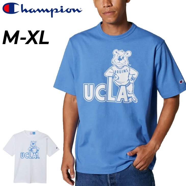 半袖 Tシャツ メンズ ティーテンイレブン T1011 アメリカ製 カレッジ UCLA くま キャラクター プリントT 男性 半そで トップス アメカジ 半袖シャツ メンズウェア/C5-D301