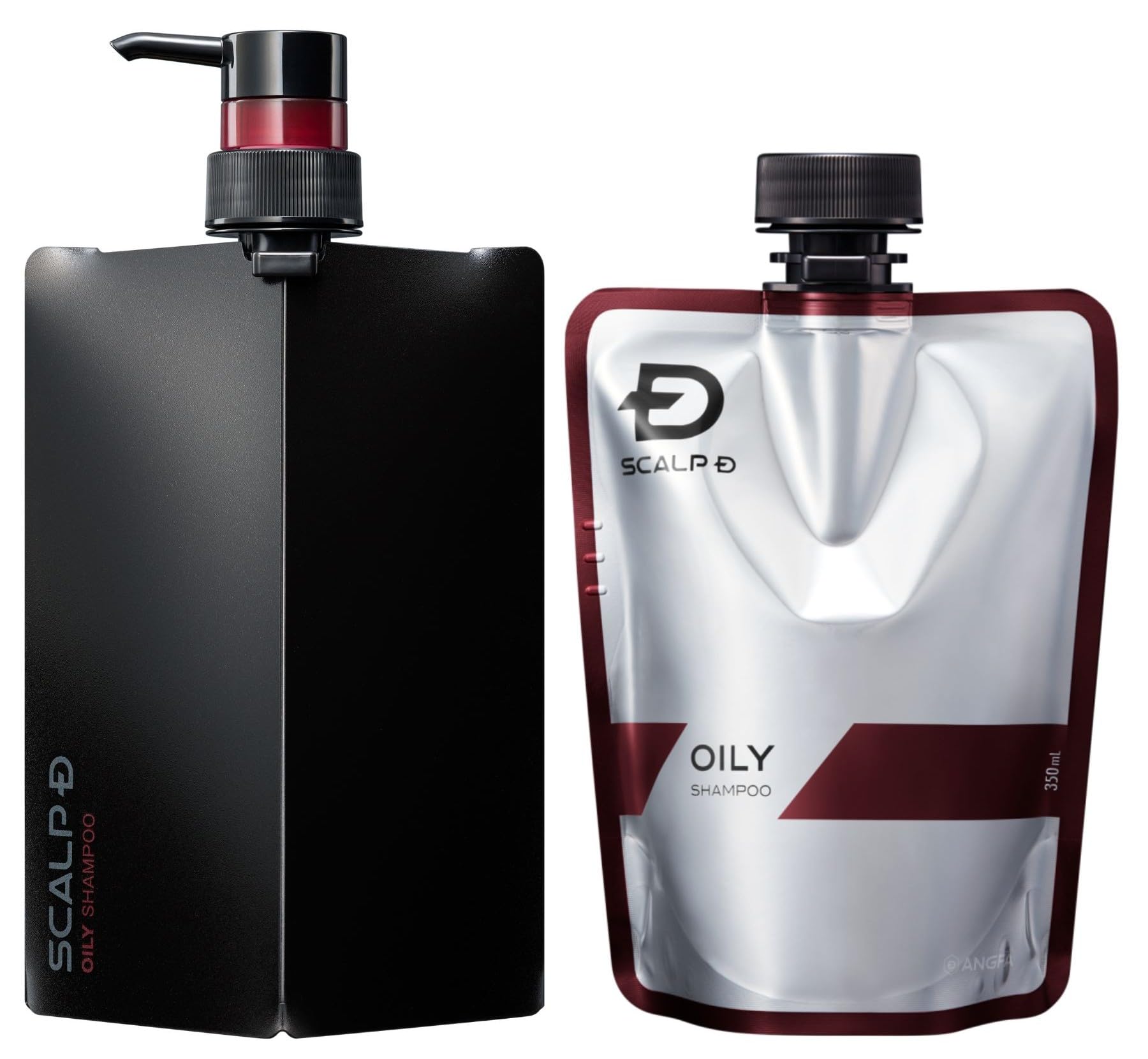 スカルプD シャンプー メンズ ホルダー付き＋つけかえ用 オイリー2点セット 脂性肌用 ボリュームアップ ノンシリコン 医薬部外品 アンファー