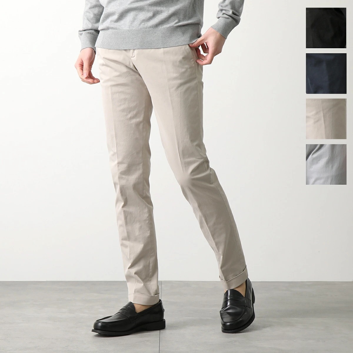 BRIGLIA 1949 ブリリア パンツ BG03 324008 メンズ テーパードパンツ チノパンツ ノープリーツ スリムフィット コットン ストレッチ カラー4色 11,680円