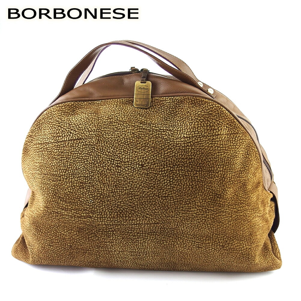 ハンドバッグ ボストンバッグ うずら柄 レディース メンズ redwallタグ付き ブラウン ベージュ ゴールド 中古 14,759円