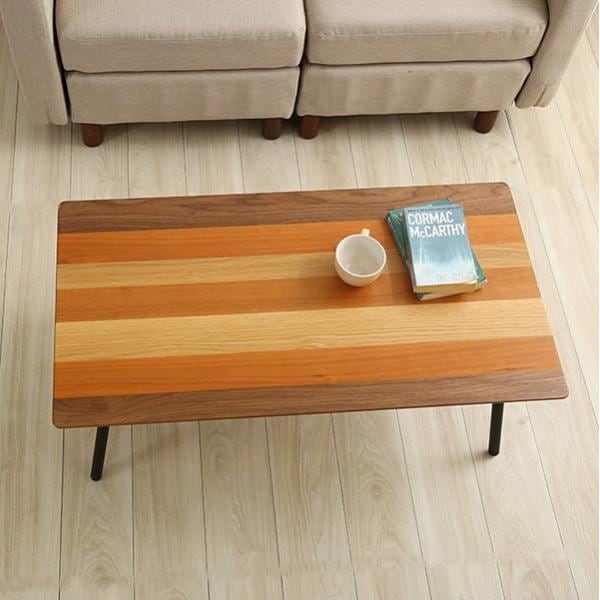 センターテーブル 木製 おしゃれ 天然木 ナチュラル 北欧 ローテーブル