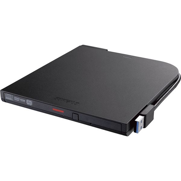 USB3.2（Gen1）ポータブルDVDドライブType-Cケーブル/再生/書込みソフト添付 DVSM-PTC8U3-BKB