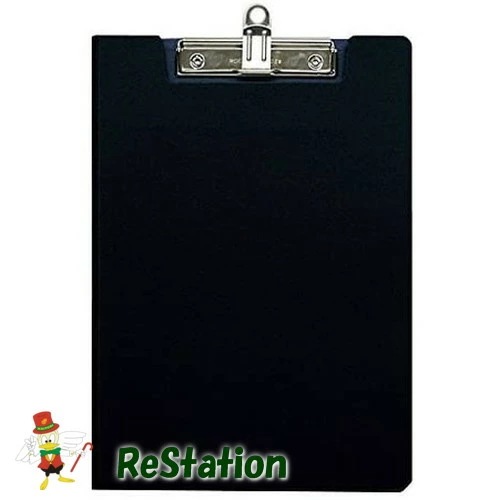 【未使用品】ナカバヤシ クリップボードカバータイプ A42つ折り ブラック QBC-A4ED×11冊セット