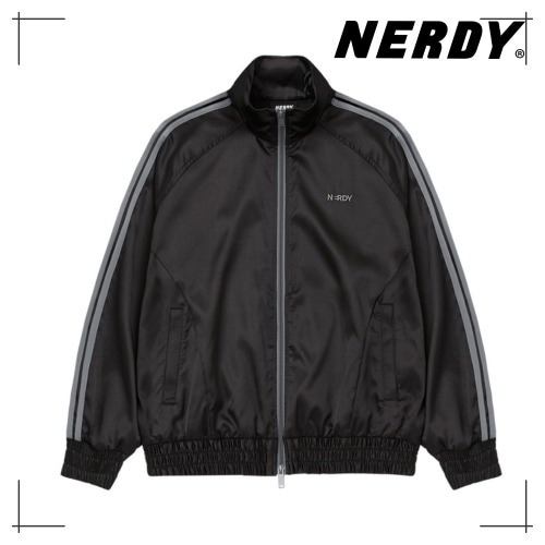 NERDY 公式正規品 トップス Glossy Track Top Black