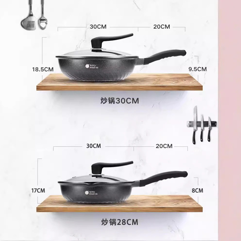 調理用品フライパンノンスティックパン ガスコンロ 特殊ガス Wopda 家庭用電磁調理器 平底調理に適したノンスティックパン