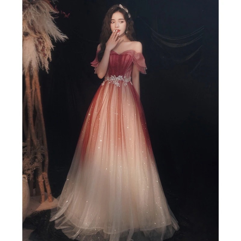 2024新型超人気!!!クリスマス韓国ファッションドレスロングスカート/入学式/卒業式ドレス/結婚式