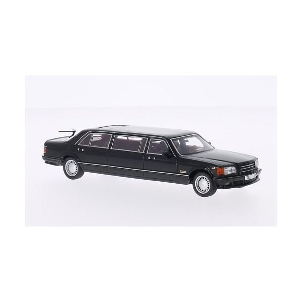 Mercedes W126 stretch Limousine， black， 1985， Model Car， Ready-made， Neo 1:43 並行輸入品