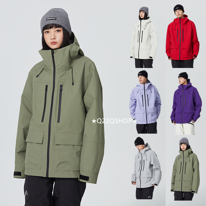 スノボウェア 2024 2025 単品 トップス メンズ レディース アウター パーカー ジャケット 3L ウィンタースポーツ スノーボードウェア スキーウェア スノーウェア 防水防寒着韓国風