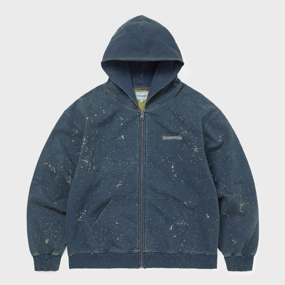 ディス・イズ・ネヴァー・ザット・インディゴ染めジップアップパーカーブルー 13,569円