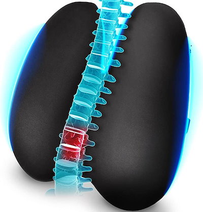 他サイト： 理学療法士監修 ランバーサポート 低反発 腰クッション 腰枕 腰当て 高反発 背もたれ 長さ調整バンド取付 洗えるカバー オフィスチェア 車用( ブラック)の商品画像