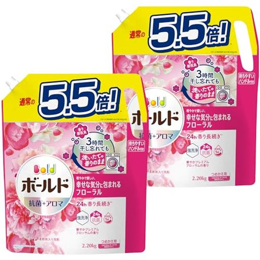 ボールド 【まとめ買い】[大容量] 洗濯洗剤 液体 プレミアムブロッサム 詰め替え 2,200g×2袋